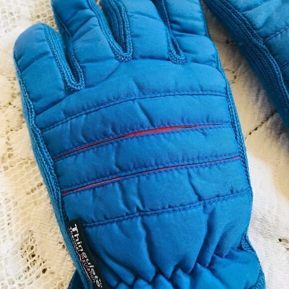 Thinsulate | vintage 1980’s blue youth winter gloves - Picture 4 of 5